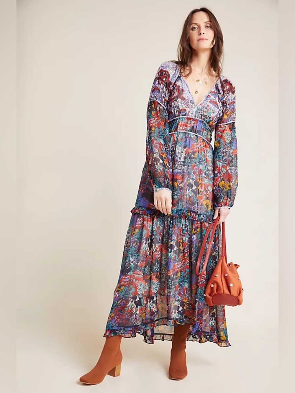 Maeve Anthropologie Floral Maxi New $198